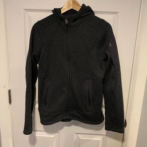 ATHLETA Embroidered Dark Grey Sweater